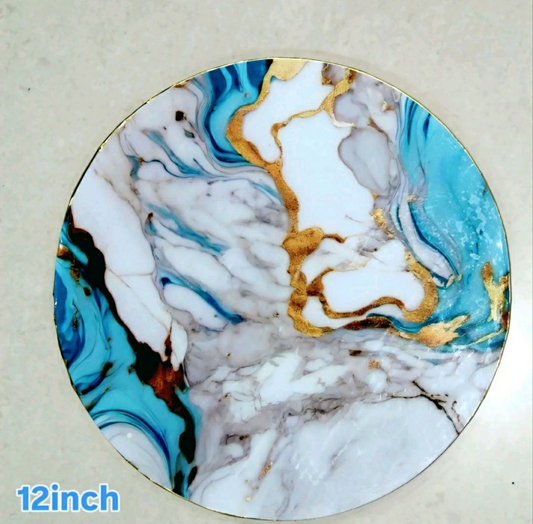 Ocean Marble Resin Tray-12 inch